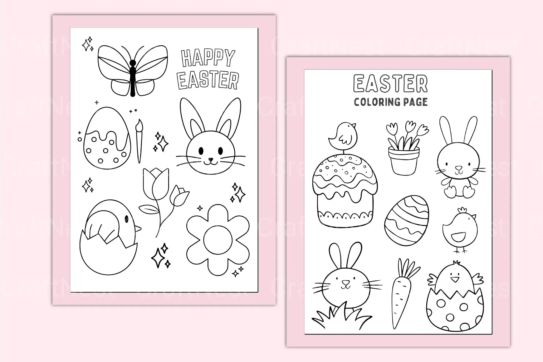 Easter Activity Coloring Book for Kids - CraftNest - Digital Crafting and Art
