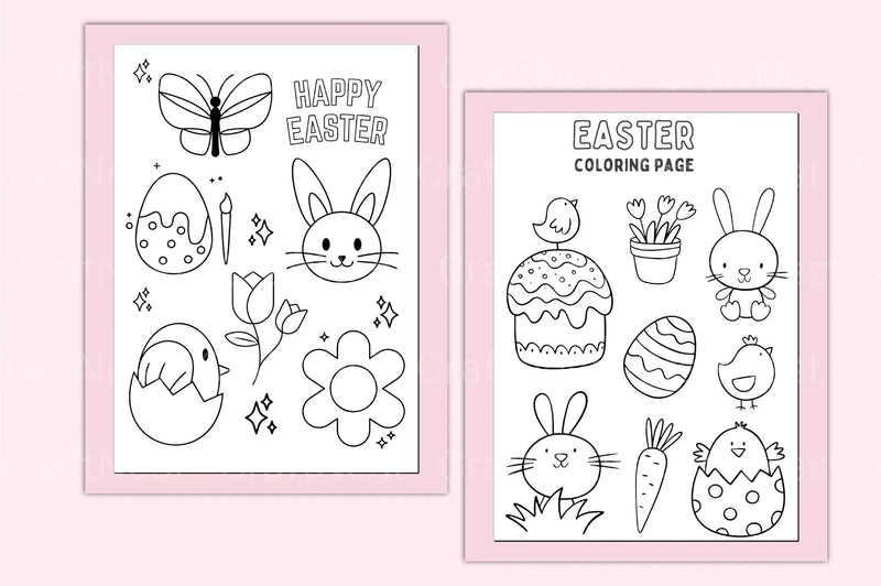 Easter Activity Coloring Book for Kids - CraftNest - Digital Crafting and Art
