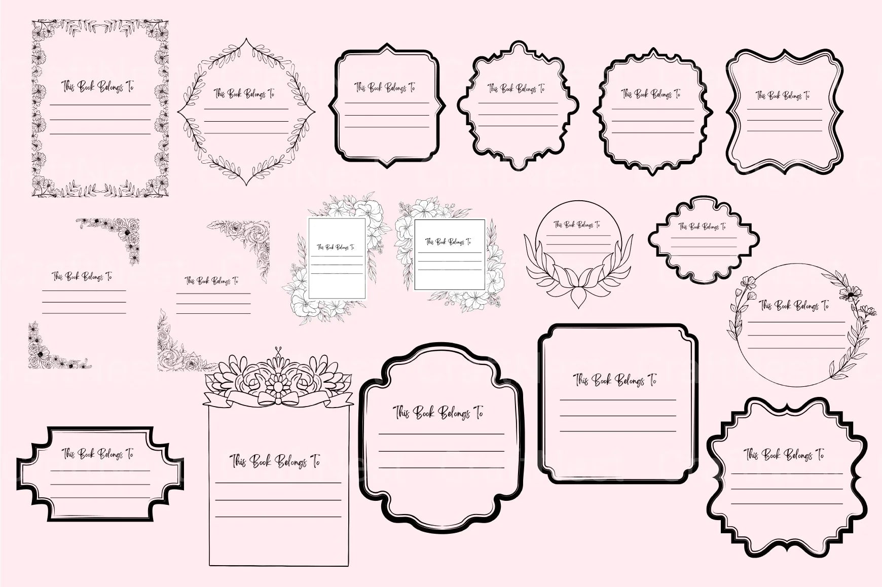 This Book Belongs To: Personalized Bookplate Design - CraftNest - Digital Crafting and Art