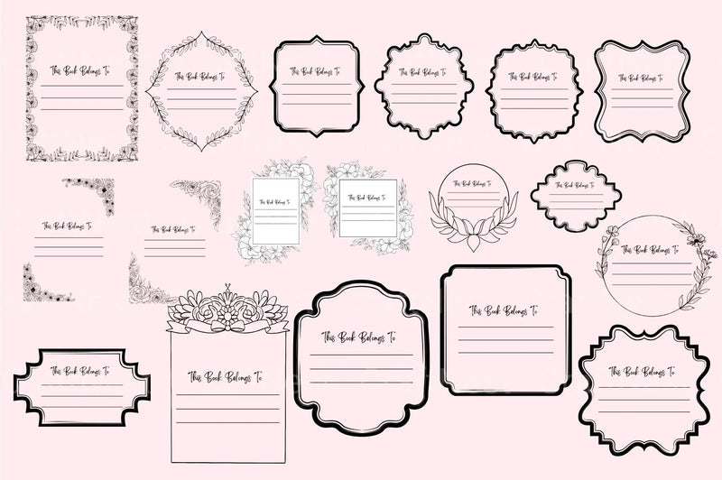 This Book Belongs To: Personalized Bookplate Design - CraftNest - Digital Crafting and Art