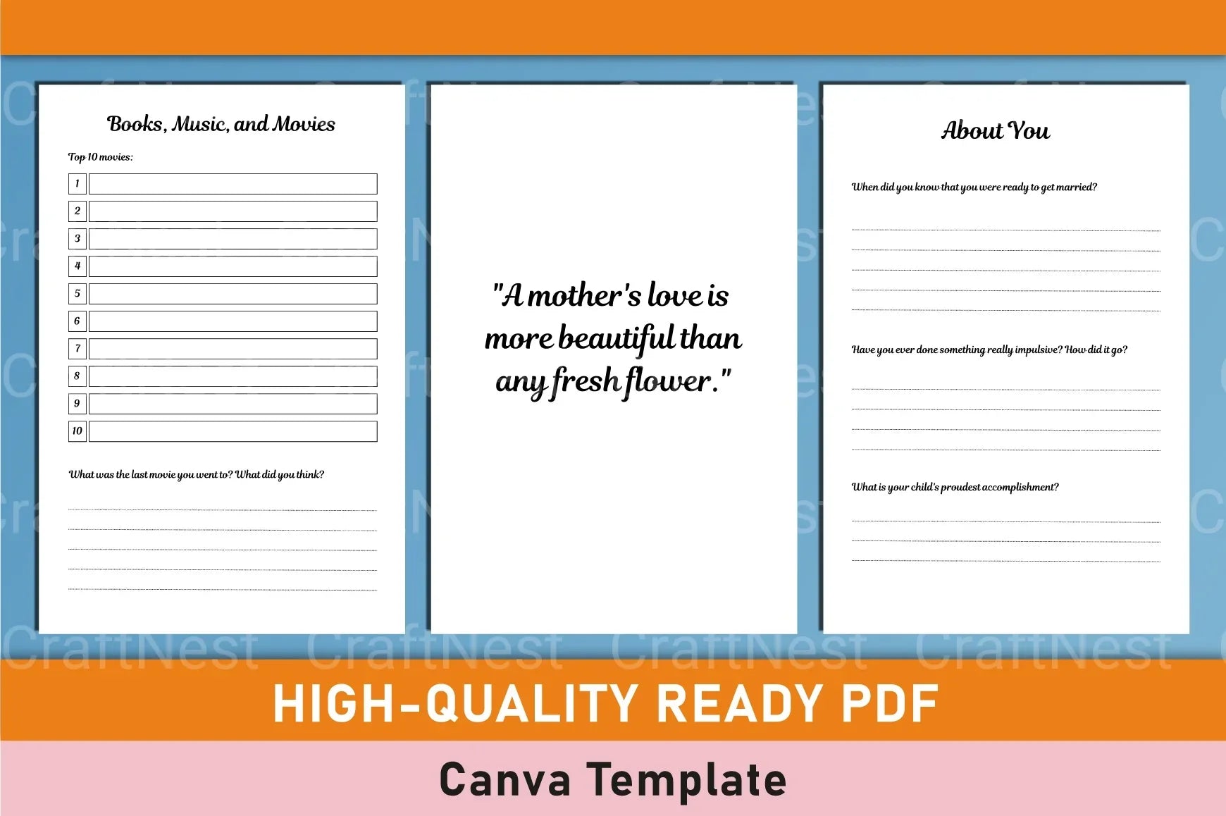 Mother Daughter Canva Design - CraftNest - Digital Crafting and Art