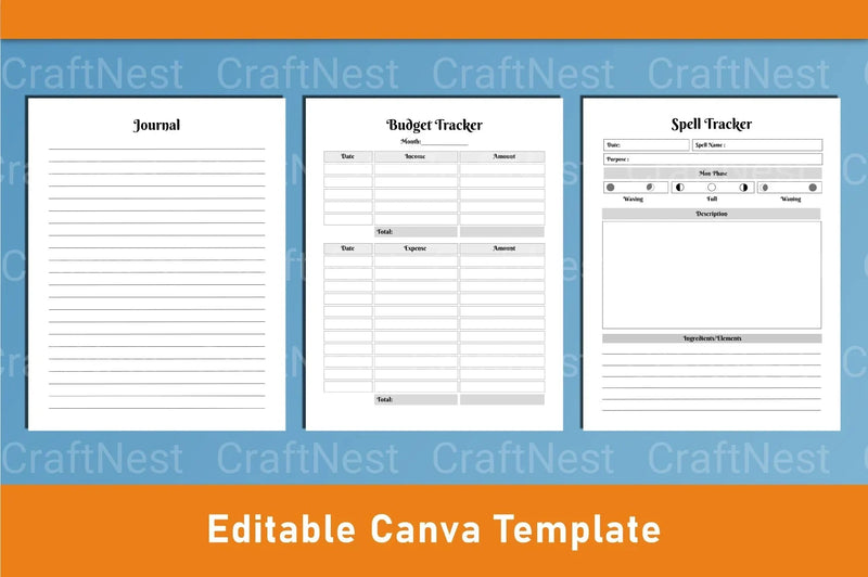 Witchy Planner Canva Template - CraftNest - Digital Crafting and Art