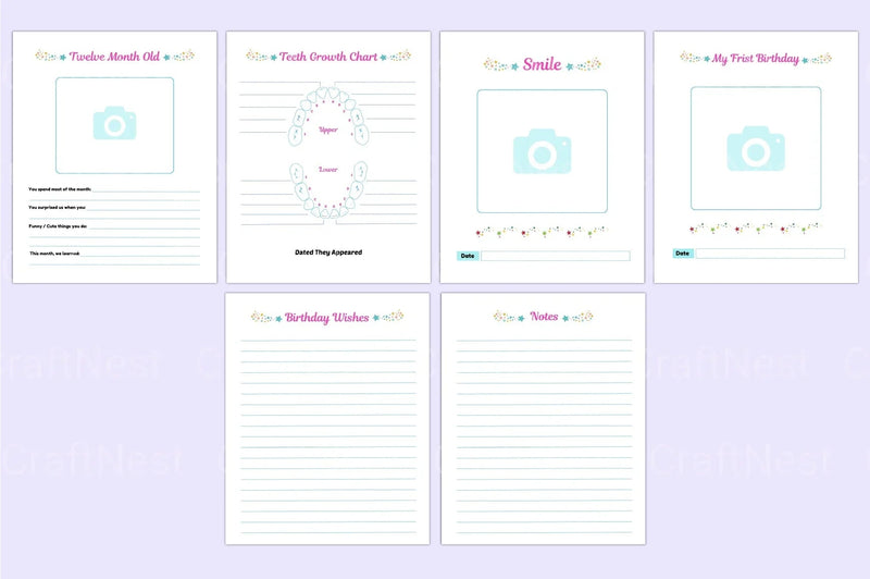 Baby Memory Book: Capture Precious Moments - CraftNest - Digital Crafting and Art