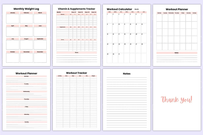Weight Loss Planner - CraftNest - Digital Crafting and Art