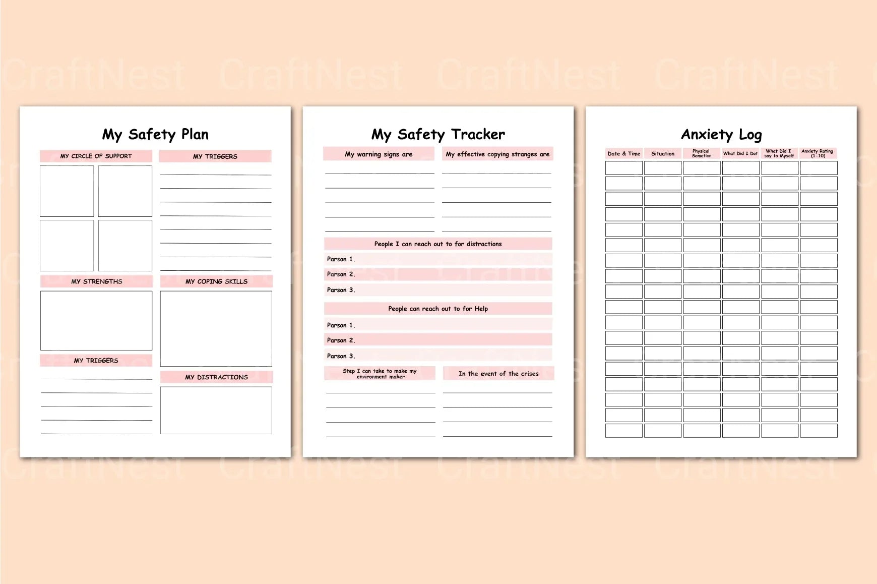 Safety Crisis Plan Guide - CraftNest - Digital Crafting and Art