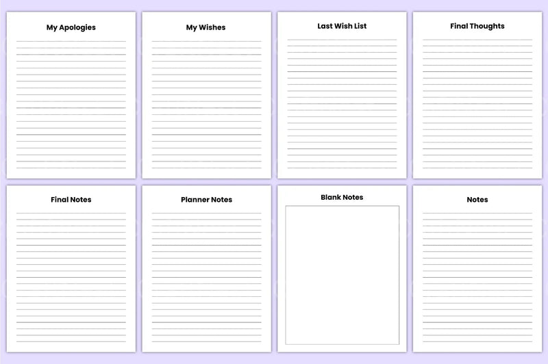 End of Life Planner Guide - CraftNest - Digital Crafting and Art