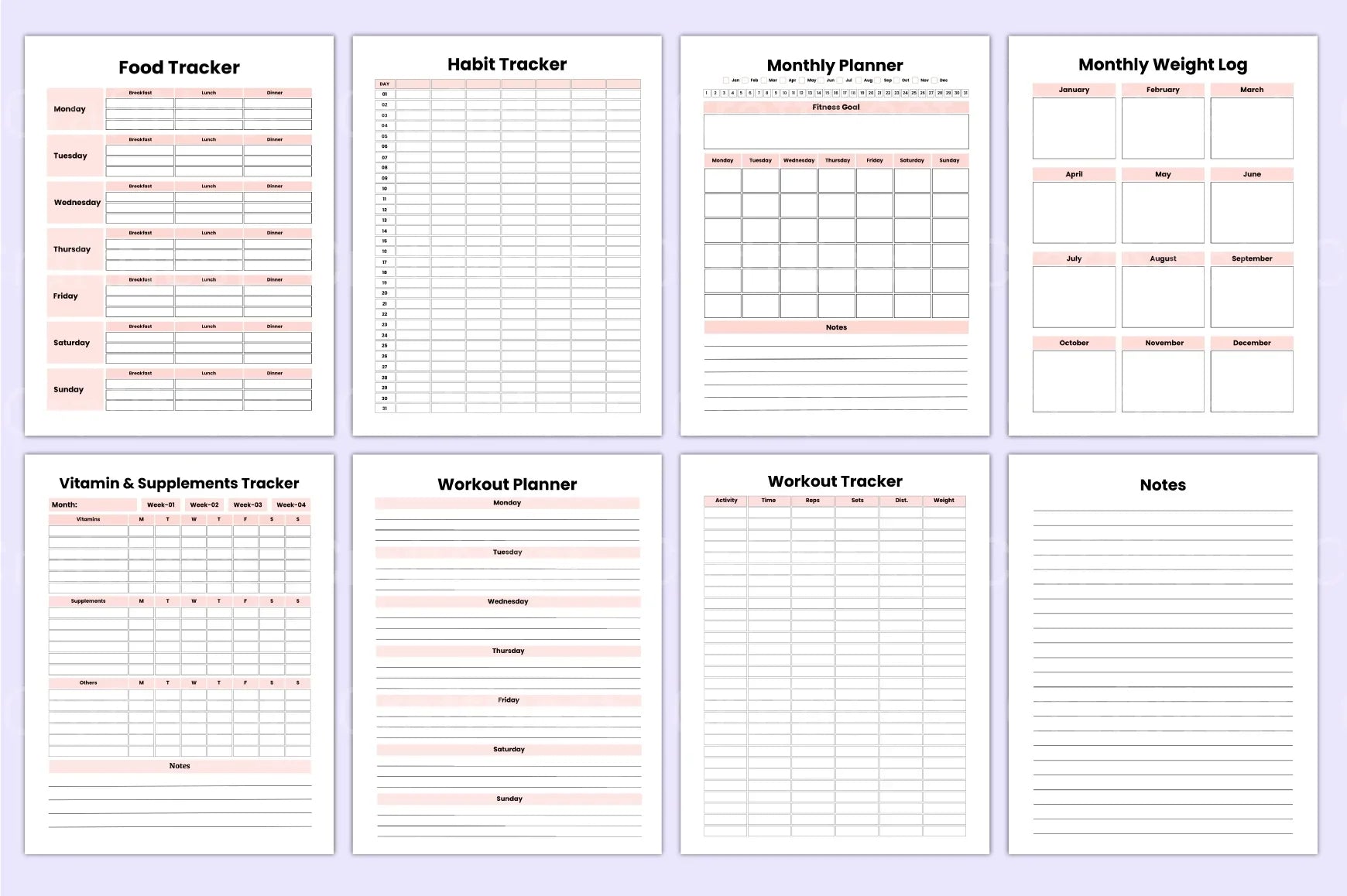 Weight Loss Planner for Effective Results - CraftNest - Digital Crafting and Art