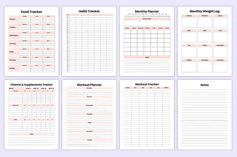 Weight Loss Planner for Effective Results - CraftNest - Digital Crafting and Art