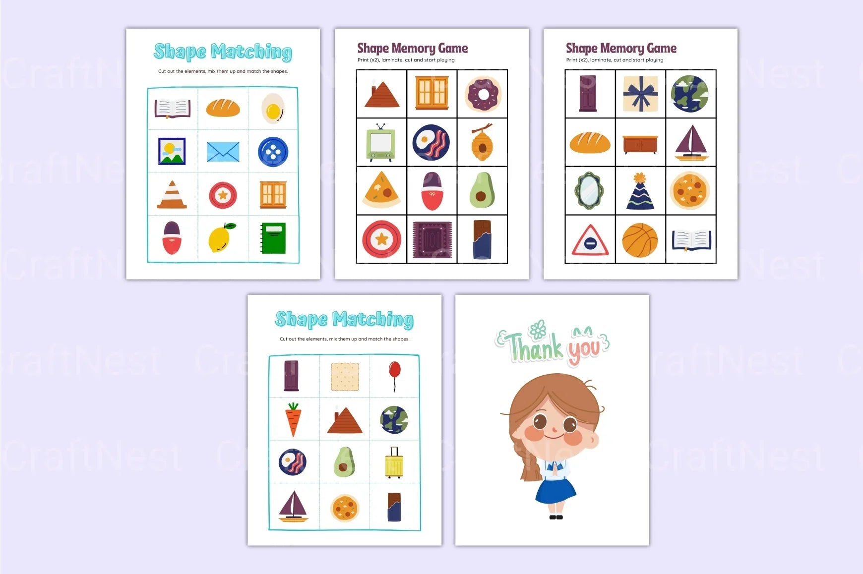 Kindergarten Shapes Workbook for Early Learning - CraftNest - Digital Crafting and Art