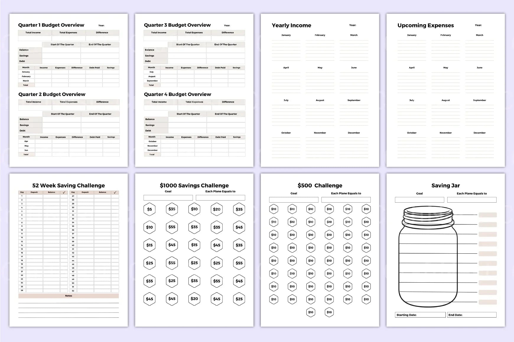 Budget Planner 2023 - CraftNest - Digital Crafting and Art
