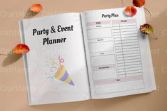 Party Event Planner Canva Template - CraftNest - Digital Crafting and Art