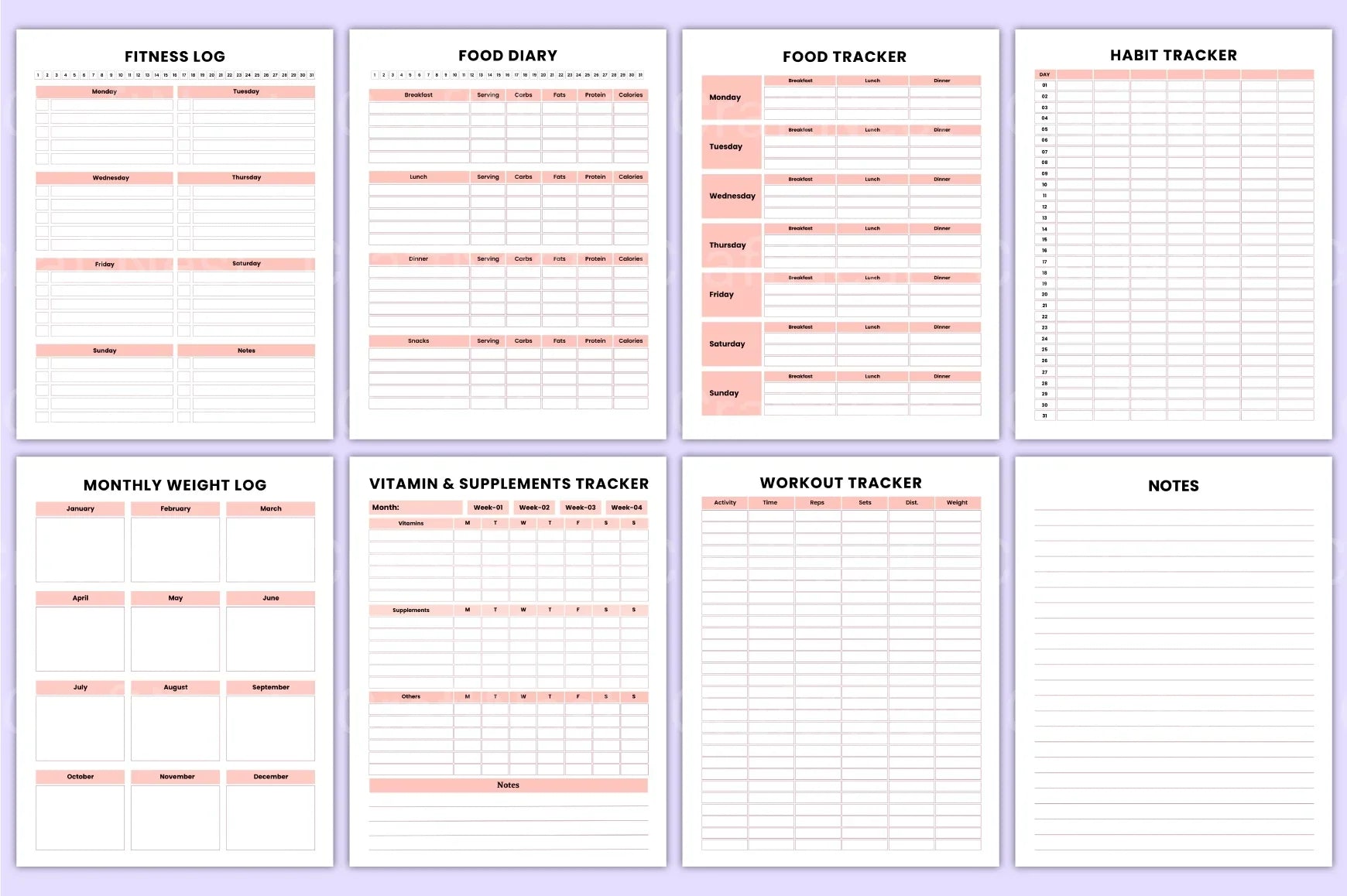 Habit Fitness Tracker: Boost Your Health & Productivity - CraftNest - Digital Crafting and Art