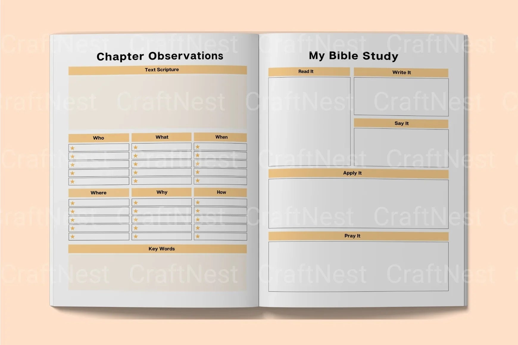 Devotional Planner for Spiritual Growth - CraftNest - Digital Crafting and Art