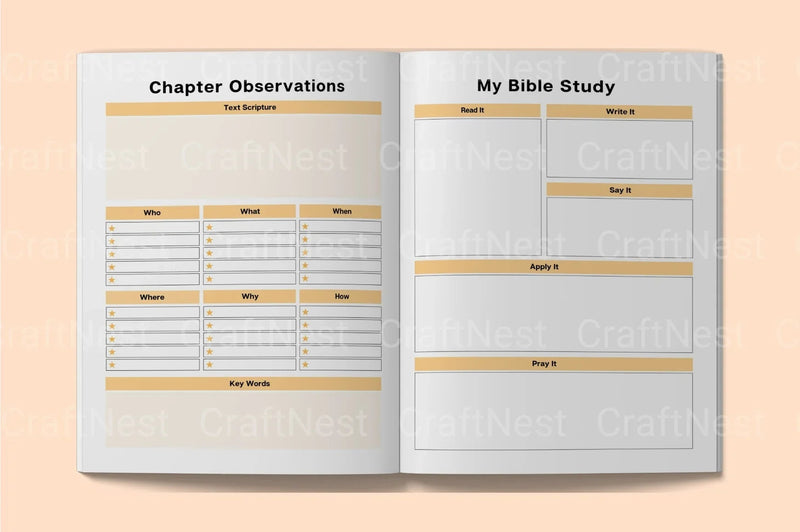 Devotional Planner for Spiritual Growth - CraftNest - Digital Crafting and Art
