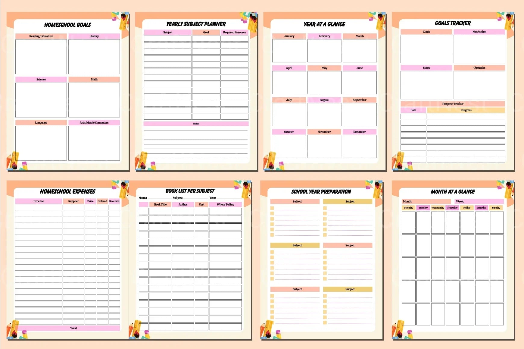 Ultimate Homeschool Planner for Effective Learning - CraftNest - Digital Crafting and Art