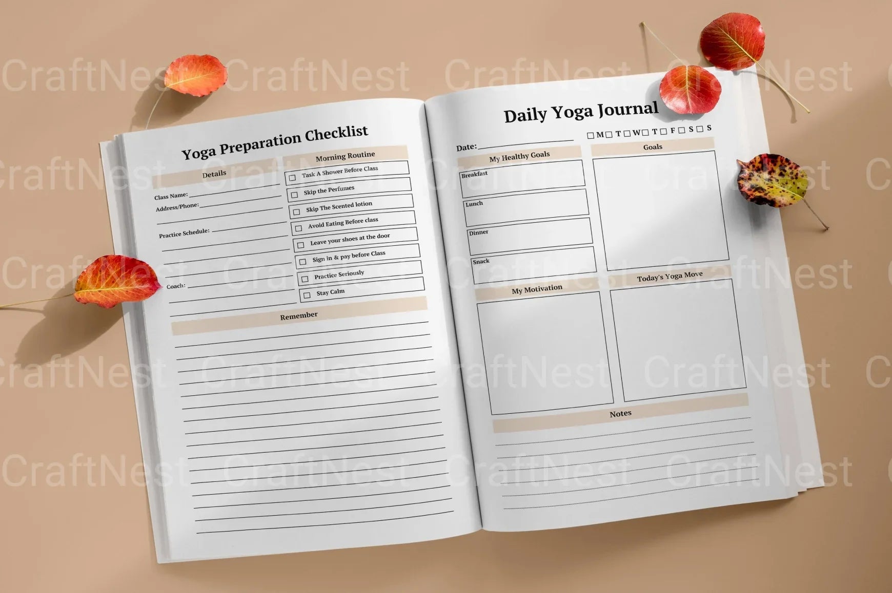 Yoga Canva Template for Design Inspiration - CraftNest - Digital Crafting and Art