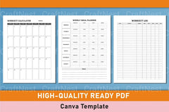Customizable Fitness Planner Canva Template - CraftNest - Digital Crafting and Art
