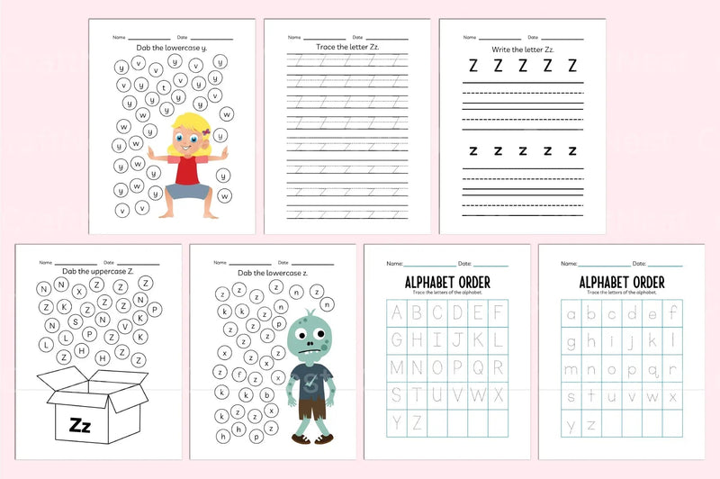 Preschool Alphabet Workbook for Early Learning - CraftNest - Digital Crafting and Art