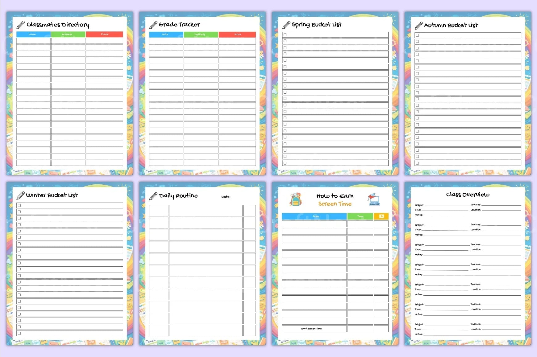 Academic Student Life Planner - CraftNest - Digital Crafting and Art