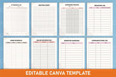 Customizable Teacher Planner Template - CraftNest - Digital Crafting and Art