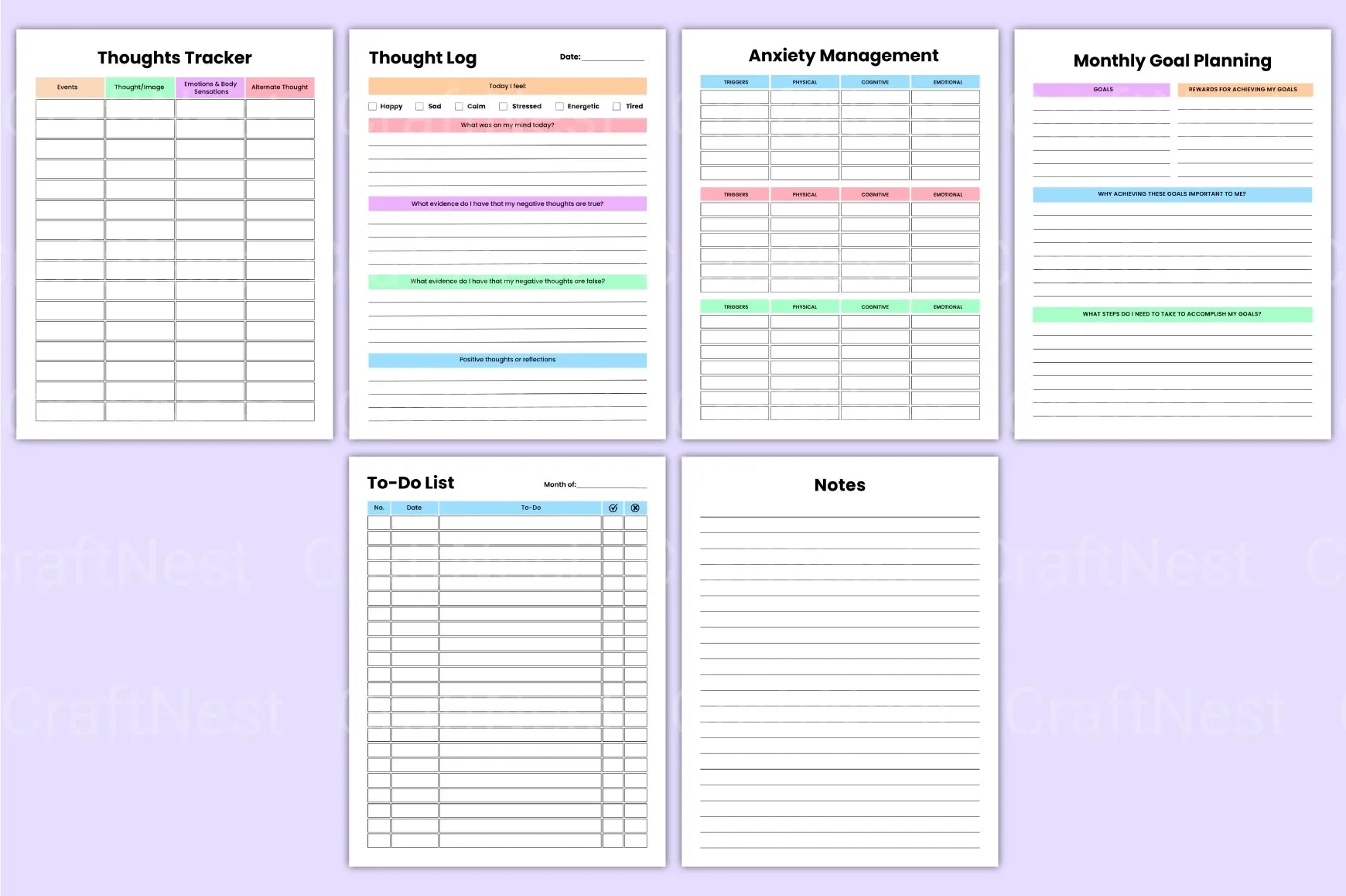 Therapy Healing Workbook for Personal Growth - CraftNest - Digital Crafting and Art