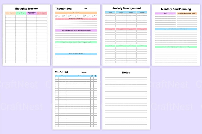 Therapy Healing Workbook for Personal Growth - CraftNest - Digital Crafting and Art