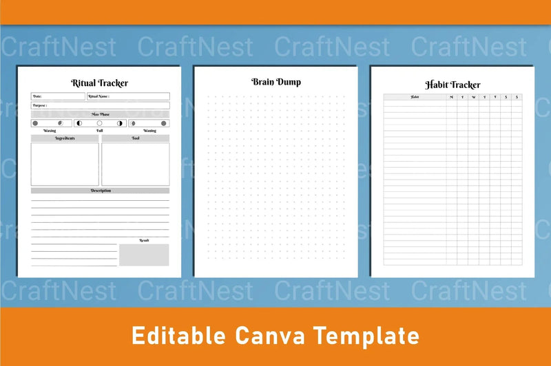 Witchy Planner Canva Template - CraftNest - Digital Crafting and Art