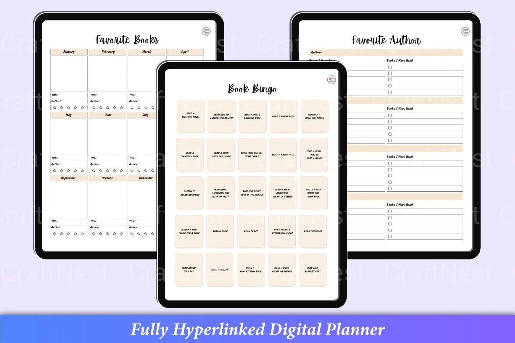 Reading Planner Guide - CraftNest - Digital Crafting and Art