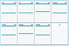 Monthly Agenda Planner - CraftNest - Digital Crafting and Art