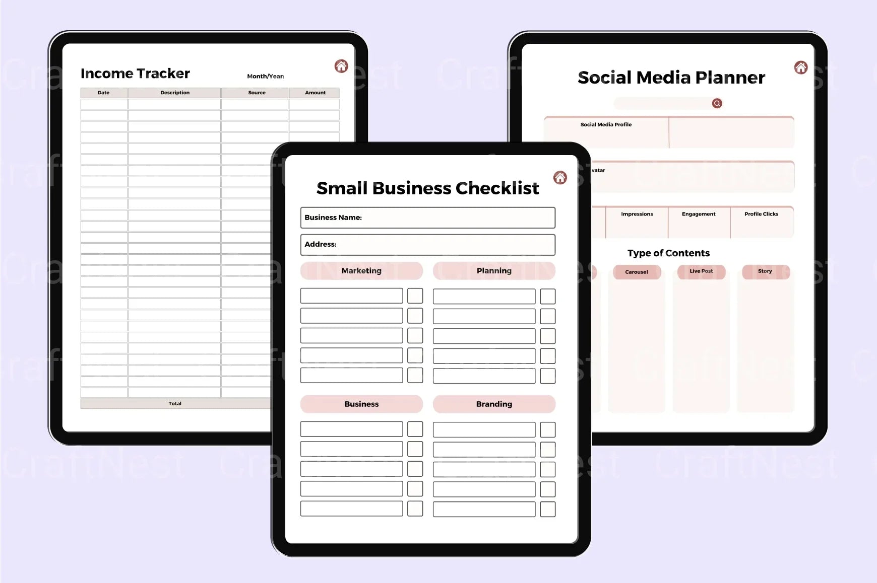 Small Business Planner Guide - CraftNest - Digital Crafting and Art