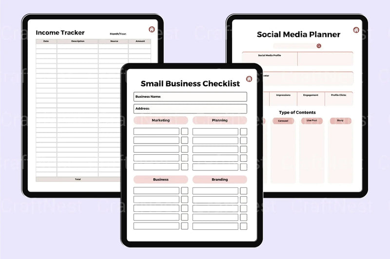 Small Business Planner Guide - CraftNest - Digital Crafting and Art