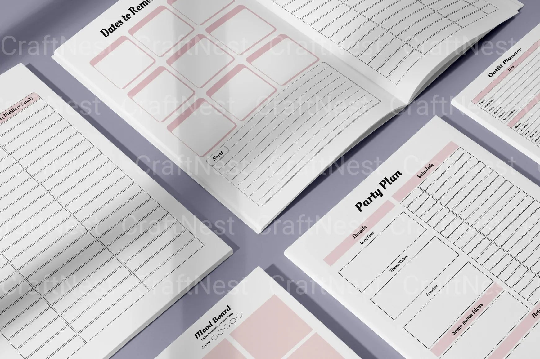 Party Event Planner Canva Template - CraftNest - Digital Crafting and Art