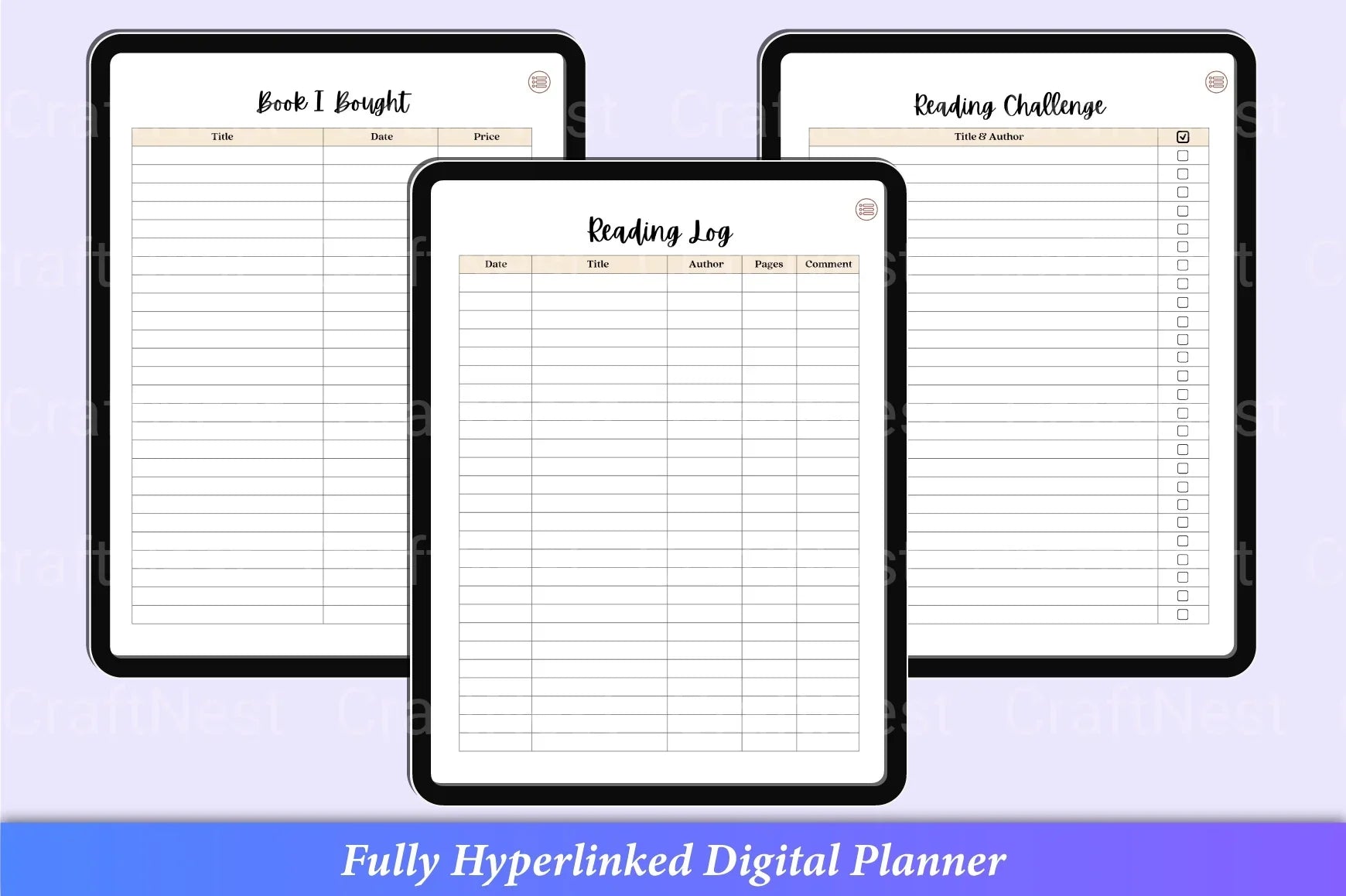 Reading Planner Guide - CraftNest - Digital Crafting and Art