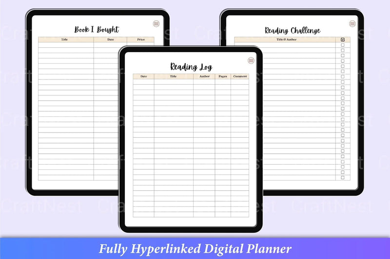 Reading Planner Guide - CraftNest - Digital Crafting and Art