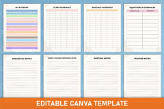 Customizable Teacher Planner Template - CraftNest - Digital Crafting and Art