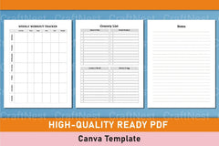 Customizable Fitness Planner Canva Template - CraftNest - Digital Crafting and Art