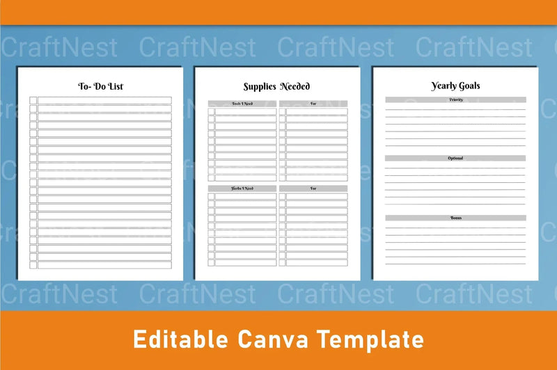 Witchy Planner Canva Template - CraftNest - Digital Crafting and Art