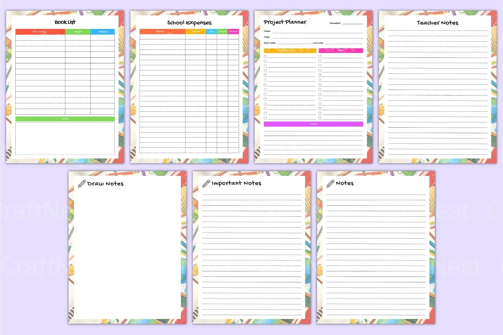 Academic Workbook for Kids - CraftNest - Digital Crafting and Art