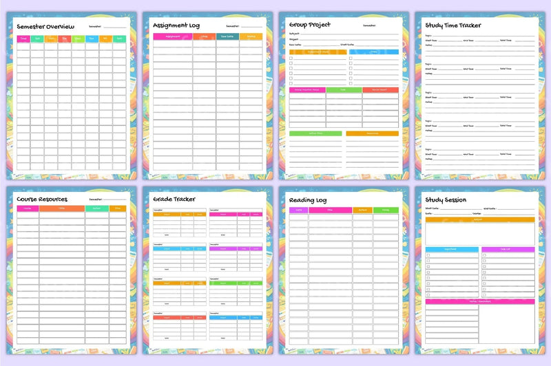 Academic Student Life Planner - CraftNest - Digital Crafting and Art
