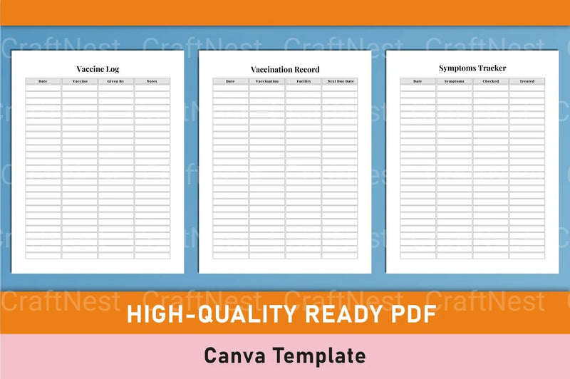 Medical Planner Template - CraftNest - Digital Crafting and Art