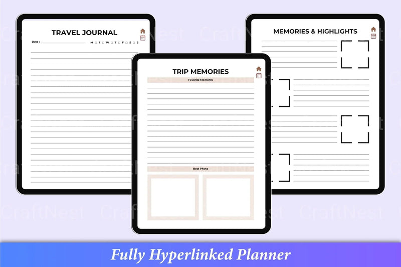 Travel Planner Guide - CraftNest - Digital Crafting and Art