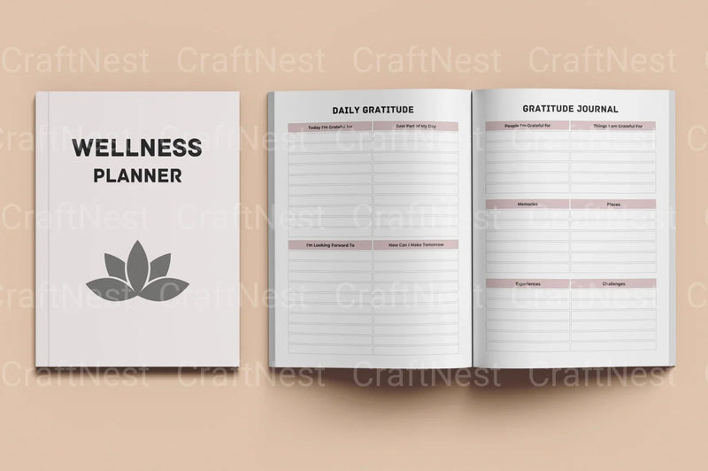 Wellness Planner Canva Interior Design - CraftNest - Digital Crafting and Art