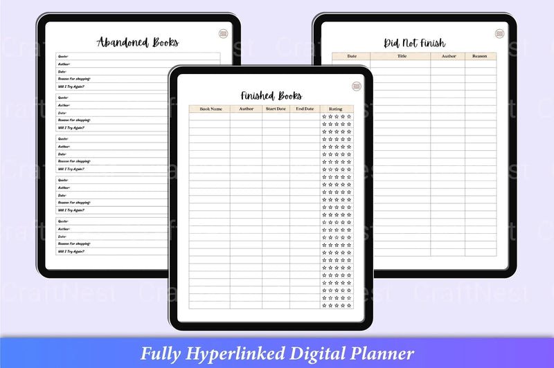 Reading Planner Guide - CraftNest - Digital Crafting and Art