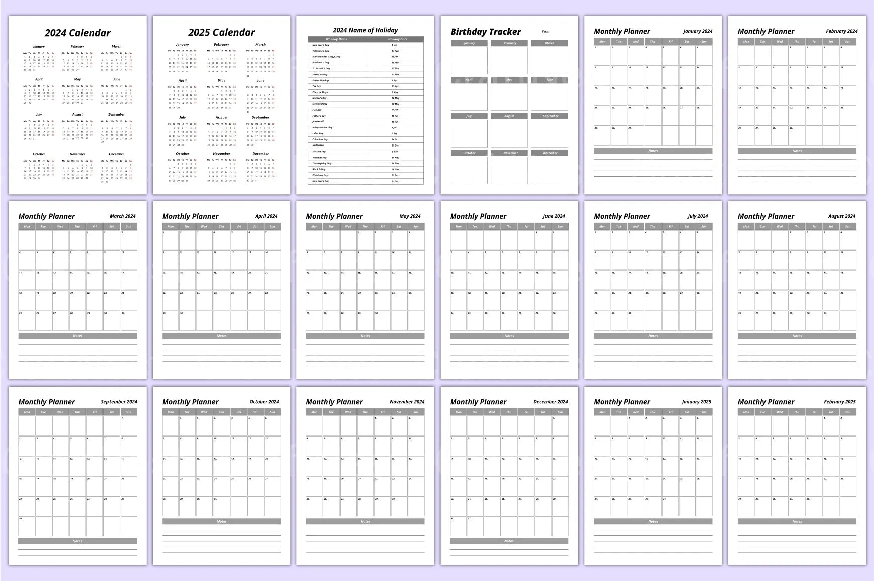 Ultimate Planner Sheets for Organization and Productivity - CraftNest - Digital Crafting and Art