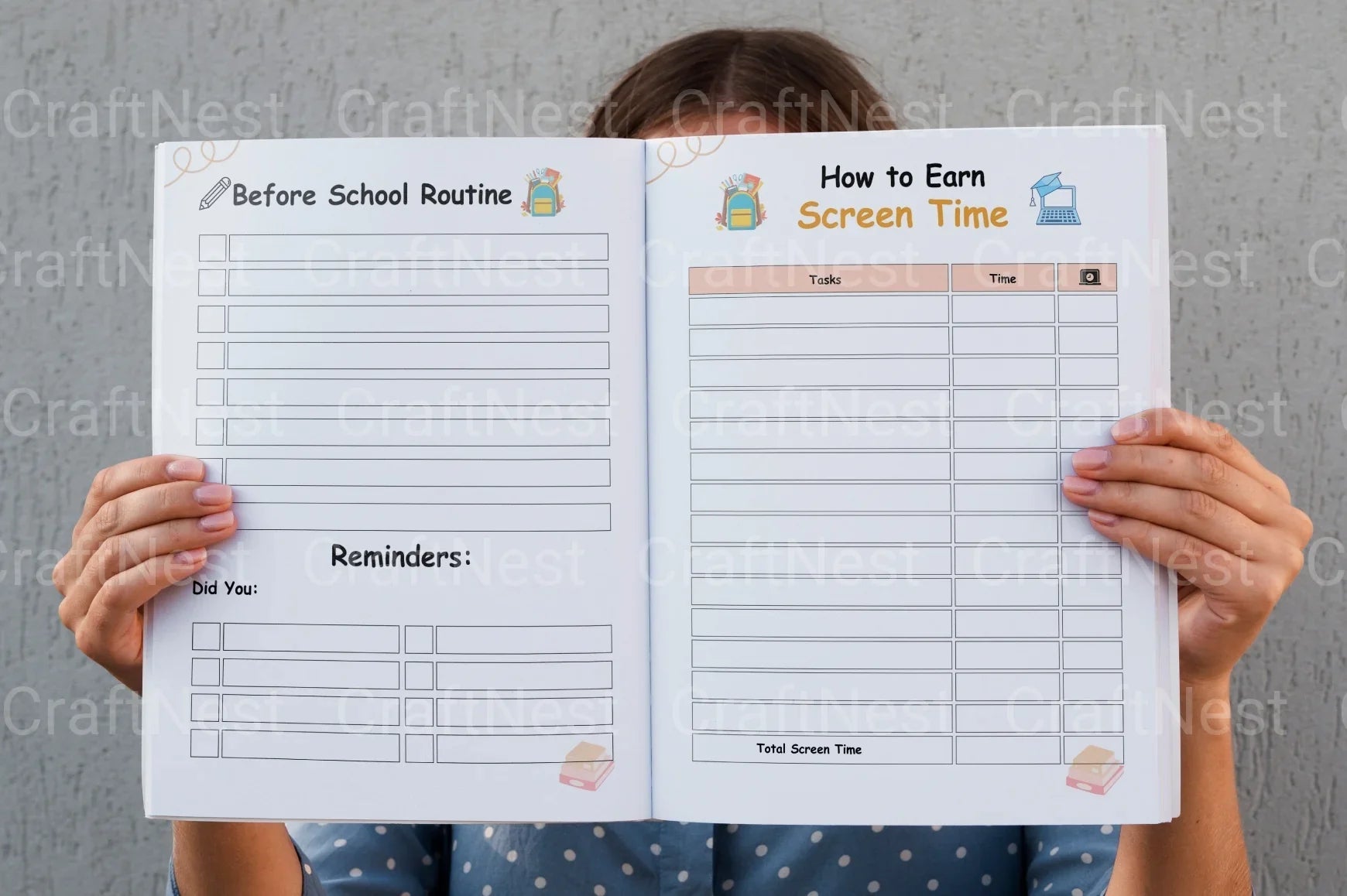 School Planner for Kids - CraftNest - Digital Crafting and Art