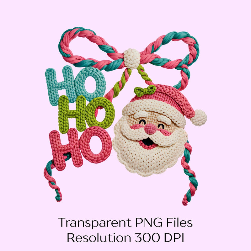 Latch Hook Yarn Faux Ho Santa Clipart Bundle - CraftNest - Digital Crafting and Art