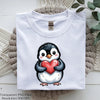 Valentine Penguin Holding Heart Clipart Bundle
