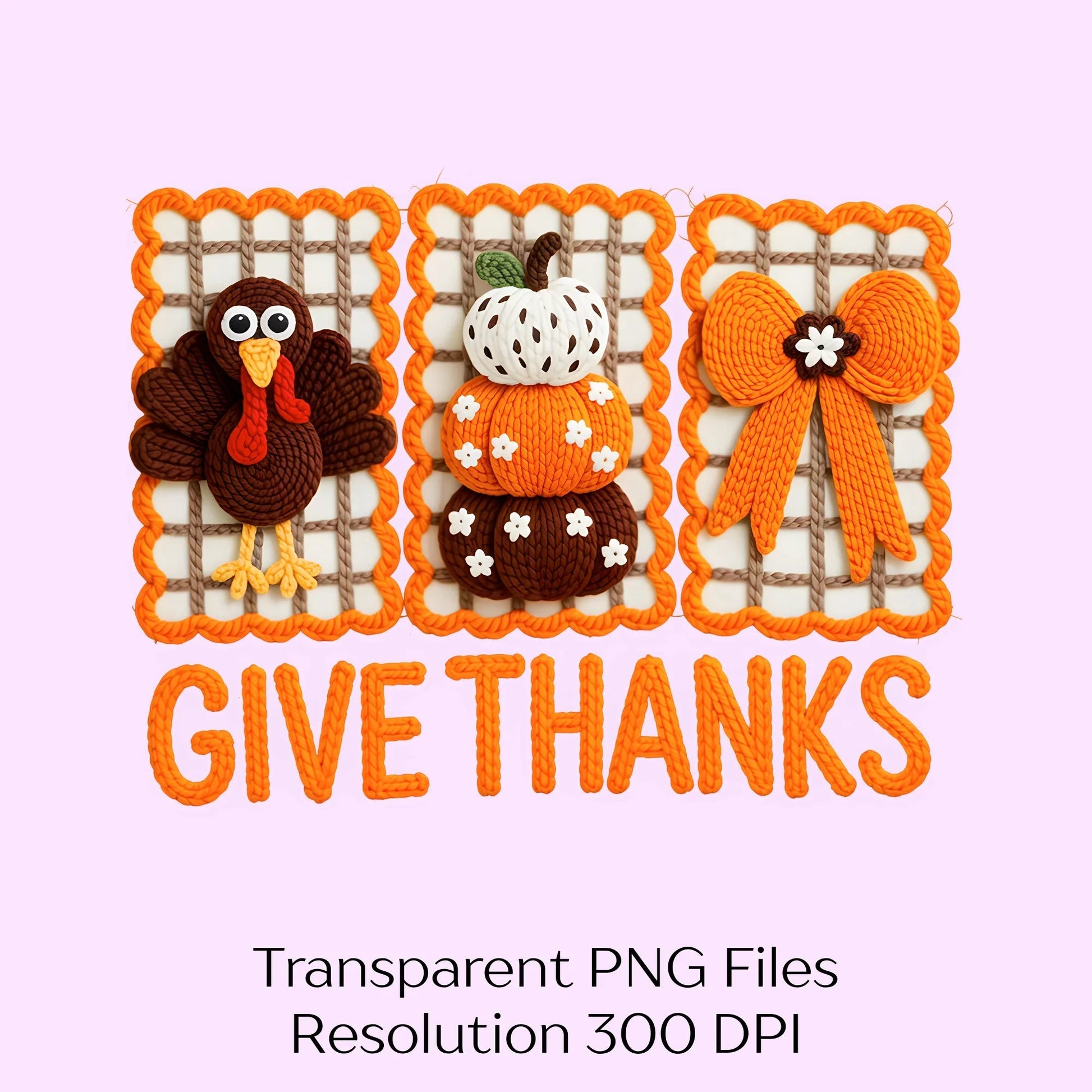 Give Thanks Coquette Crochet Clipart Bundle - CraftNest - Digital Crafting and Art