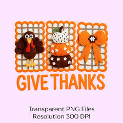 Give Thanks Coquette Crochet Clipart Bundle - CraftNest - Digital Crafting and Art