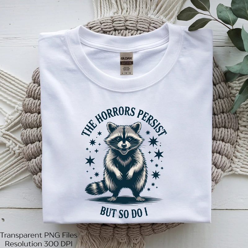 The Horrors Persist Raccoon Shirt Clipart Bundle - CraftNest - Digital Crafting and Art